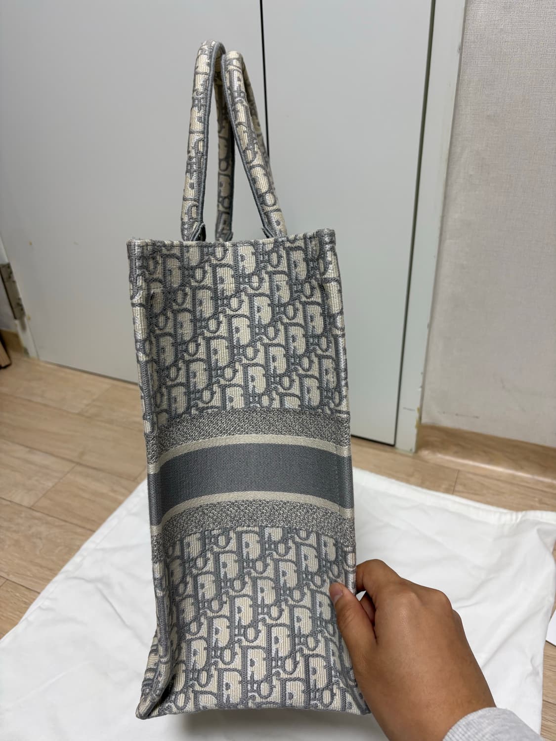 (새상품급, 풀구성) 디올 오블리크 북토트백 라지 상품이미지5