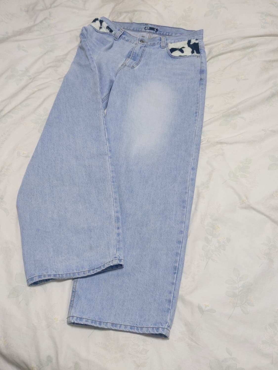 ERTR cow star Denim Pants Light Blue  상품이미지2