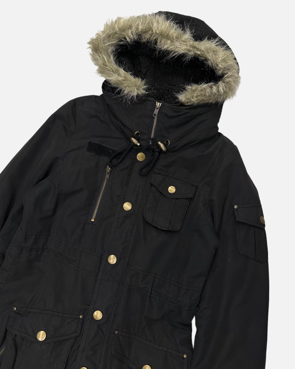 black fur hood field parka 상품이미지2