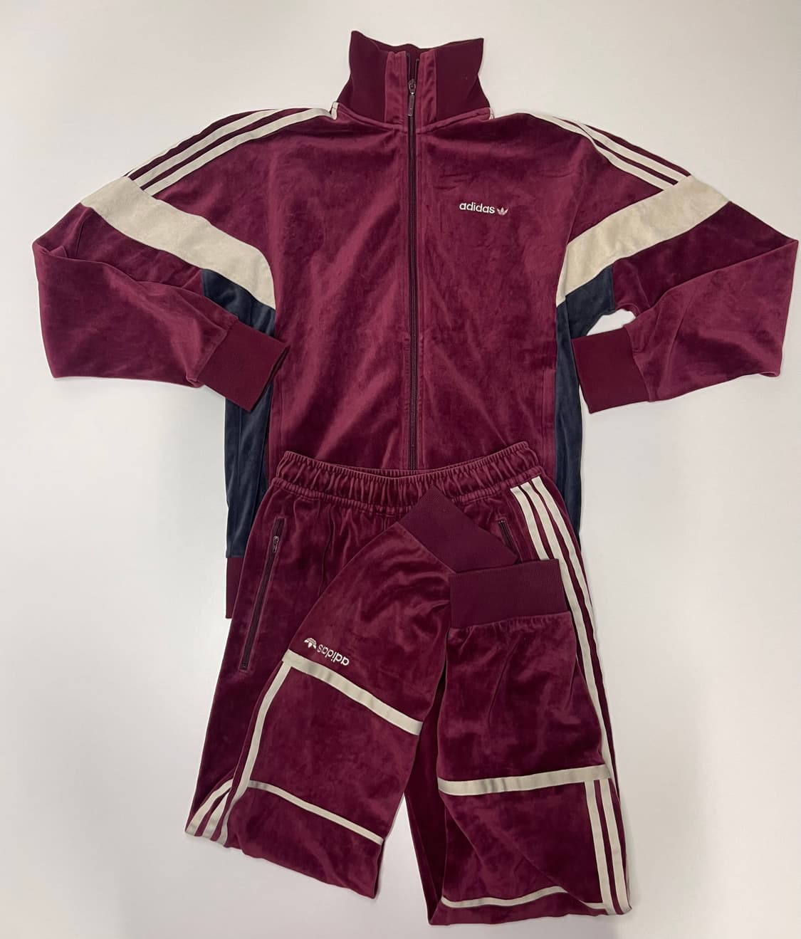 아디다스 벨벳 트레이닝 세트 버건디 100 상품이미지3