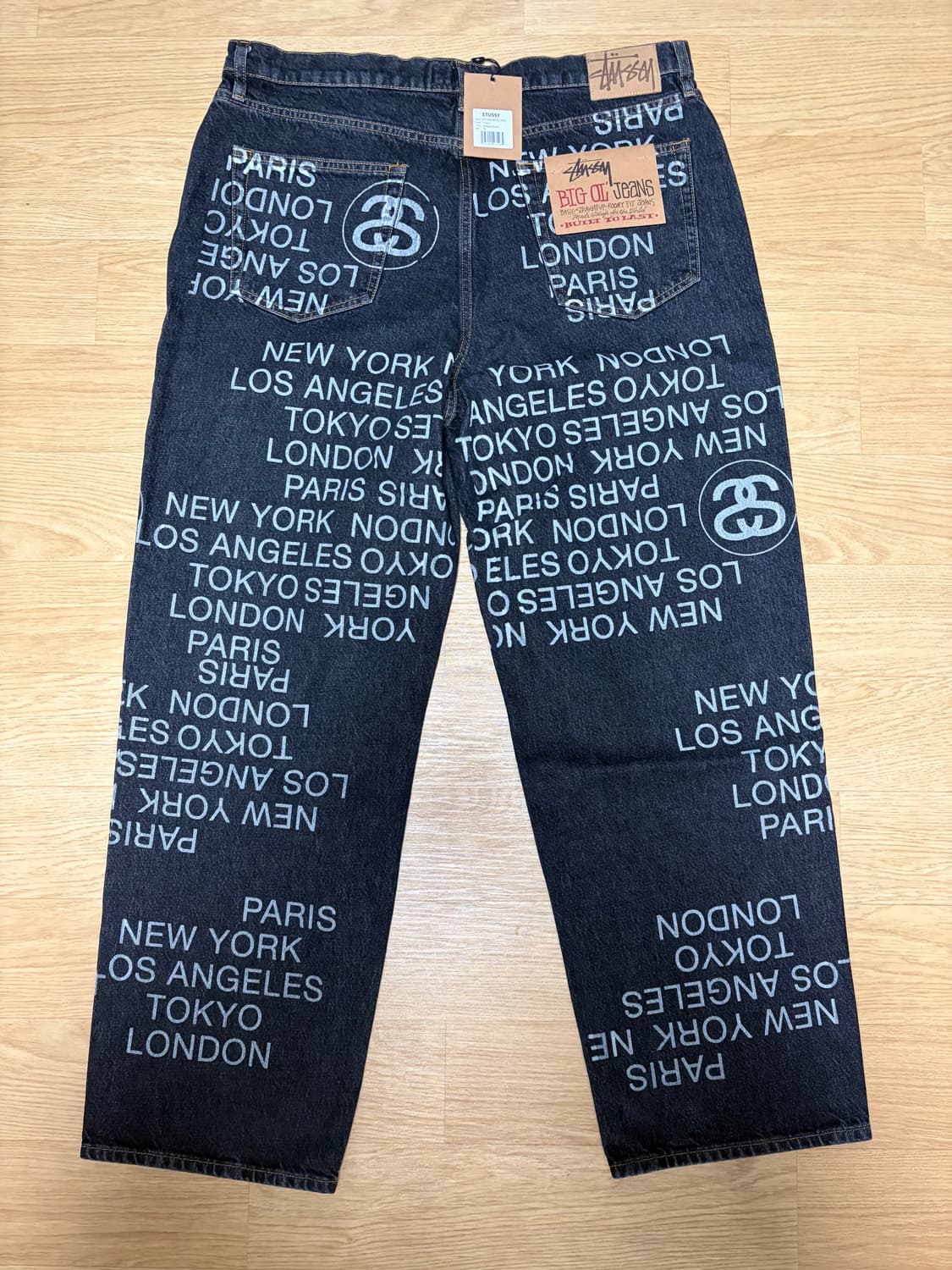 스투시 빅 올 진 시티 데님 블랙 36사이즈 새상품 상품이미지1