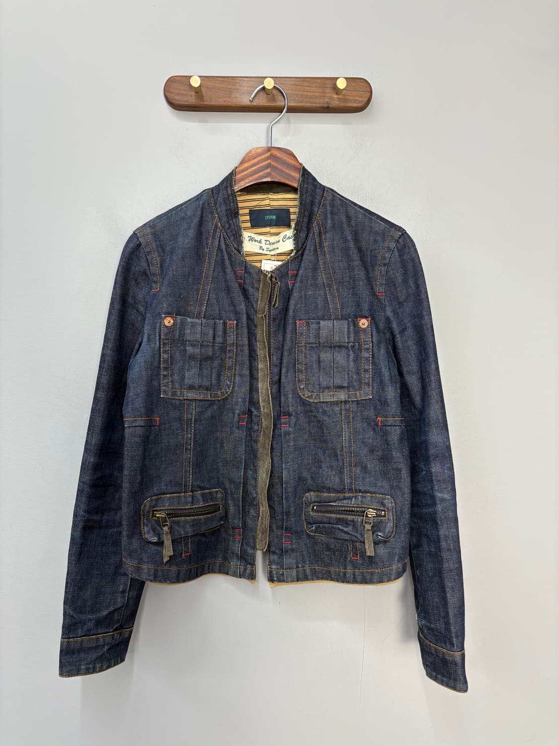 시스템 빈티지 데님 멀티포켓 스티치 집업 자켓 A2999 상품이미지2
