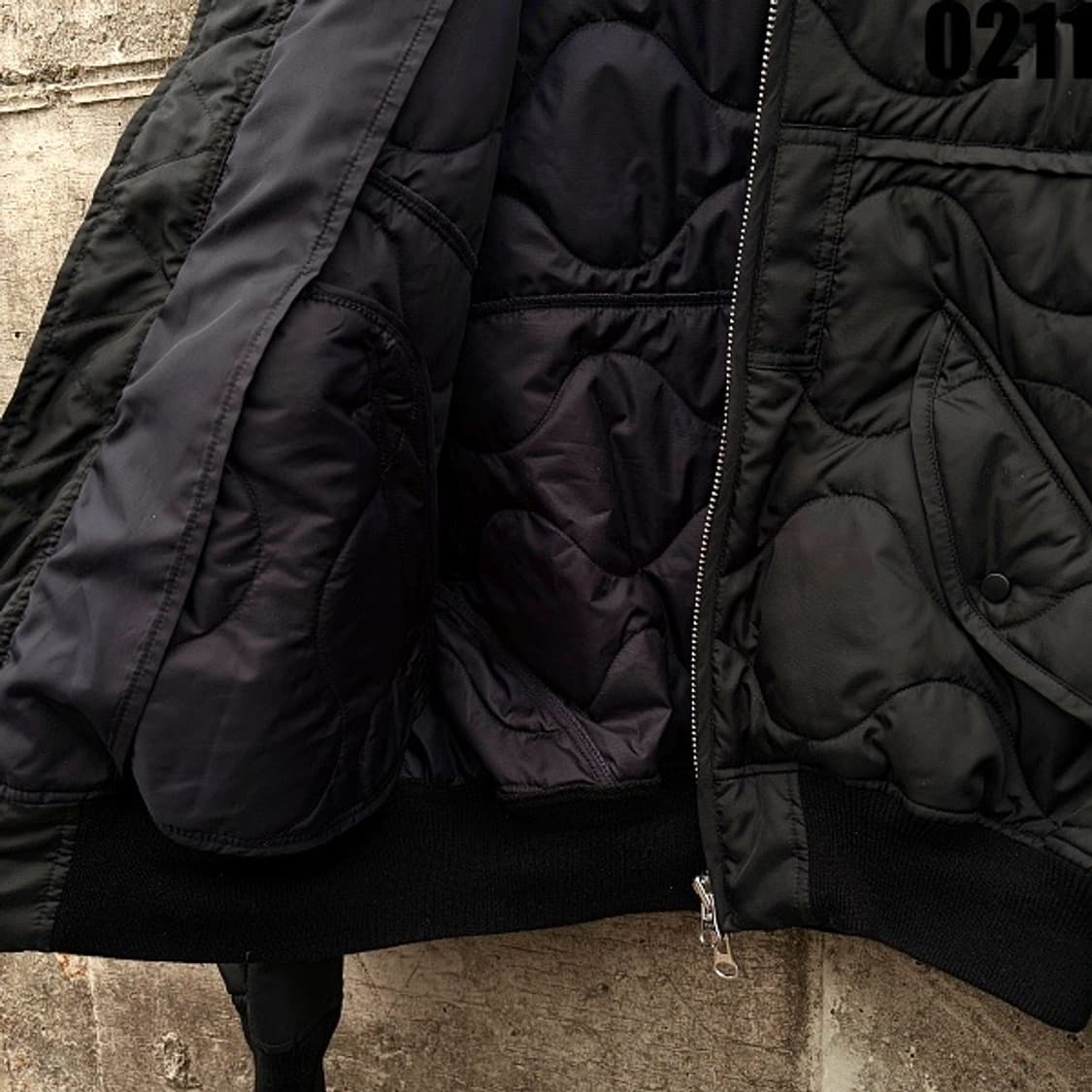 스티치컴즈블루 퀼팅 패딩 봄버 자켓 85 0211 상품이미지5