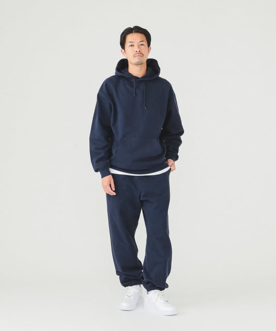 Beams navy heavy weight hoodie 상품이미지1