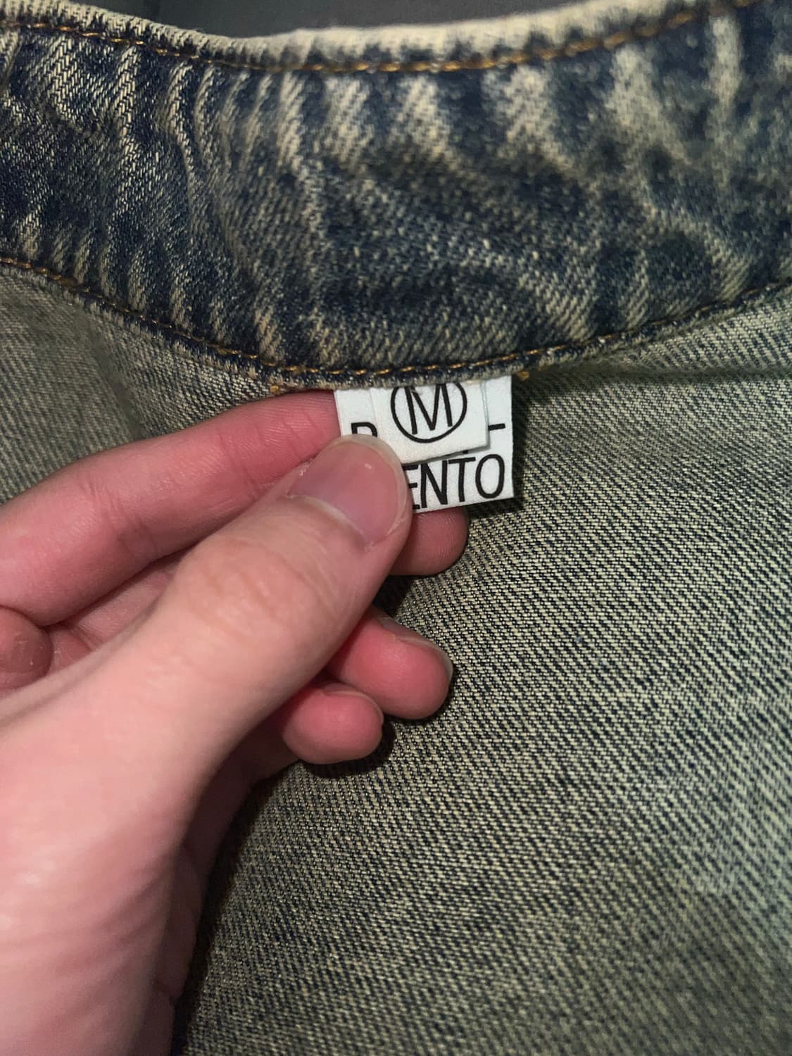 파르티멘토 페이드 워싱 데님 바이커자켓 상품이미지3