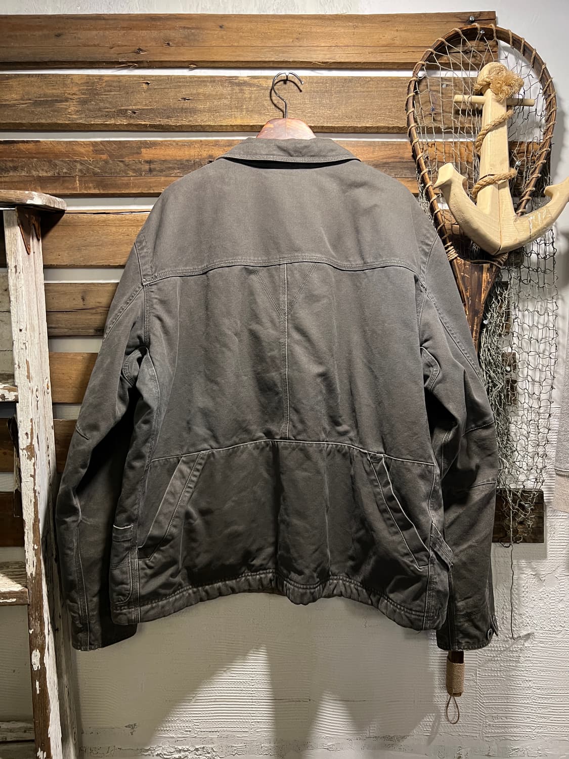 [2XL]엘엘빈 USA 체크 라이닝 차콜그레이 캔버스 워크 자켓 상품이미지8