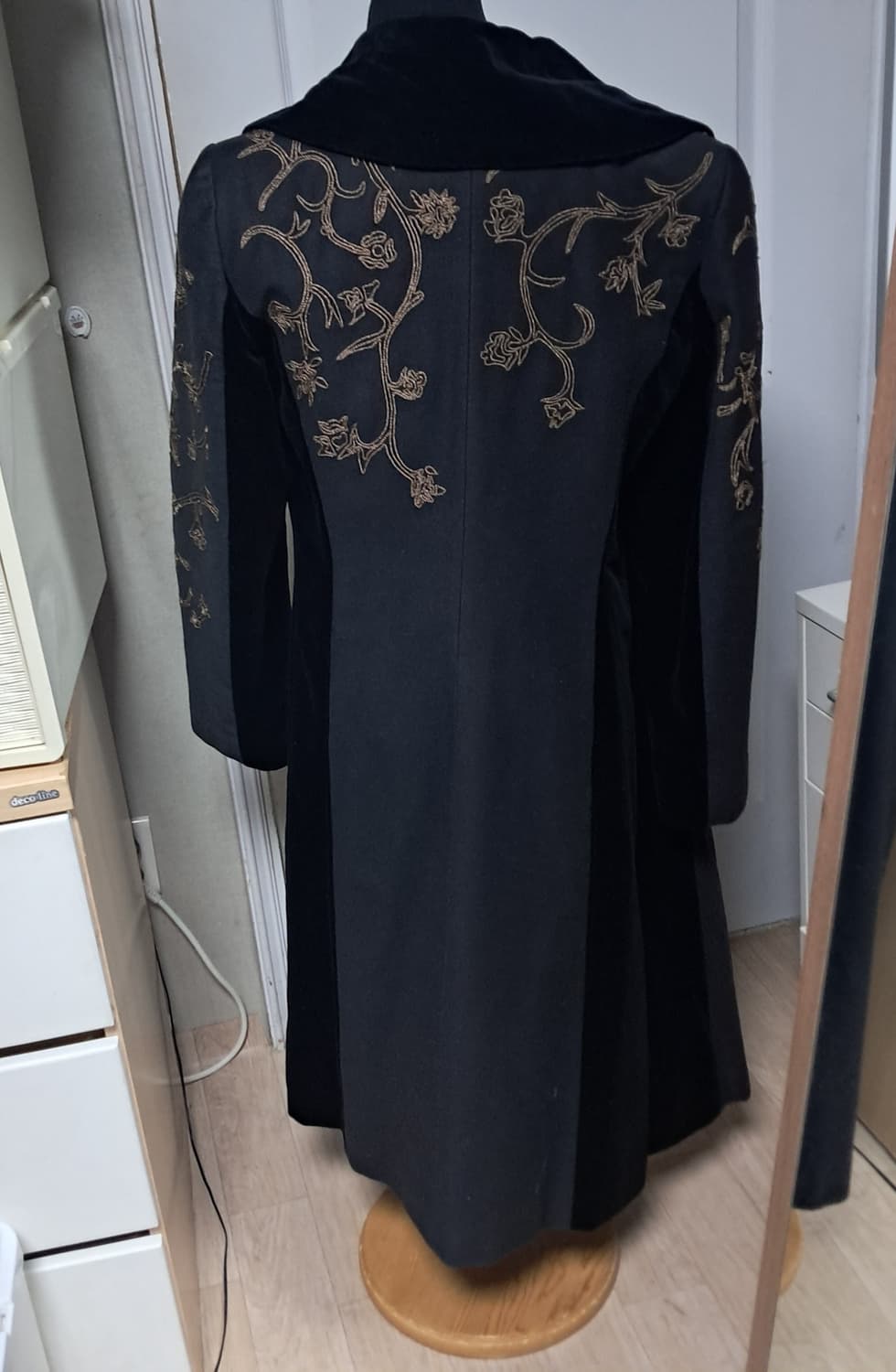 정품 겐조 플라워 자수 벨벳 롱 코트 55~66 상품이미지3