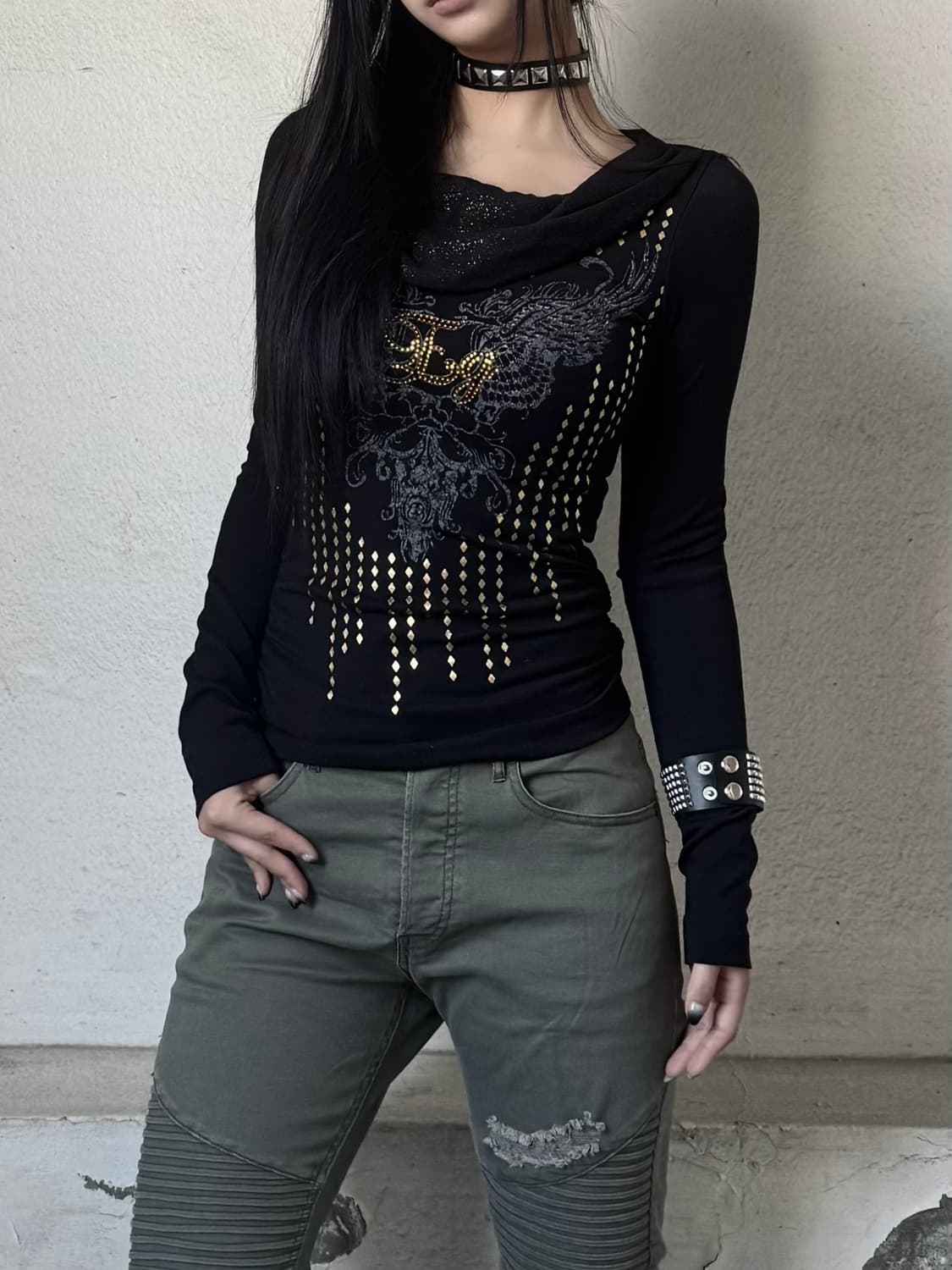 EGOIST stud long sleeve 상품이미지1