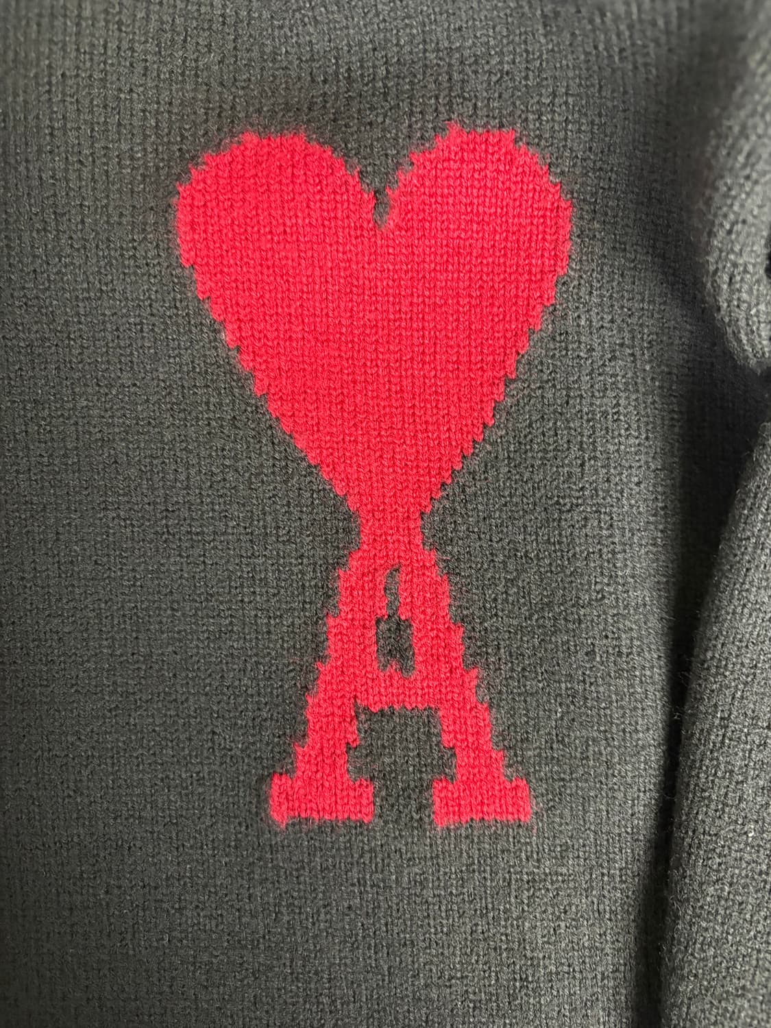 아미 빅로고 목플라 니트 S 상품이미지3