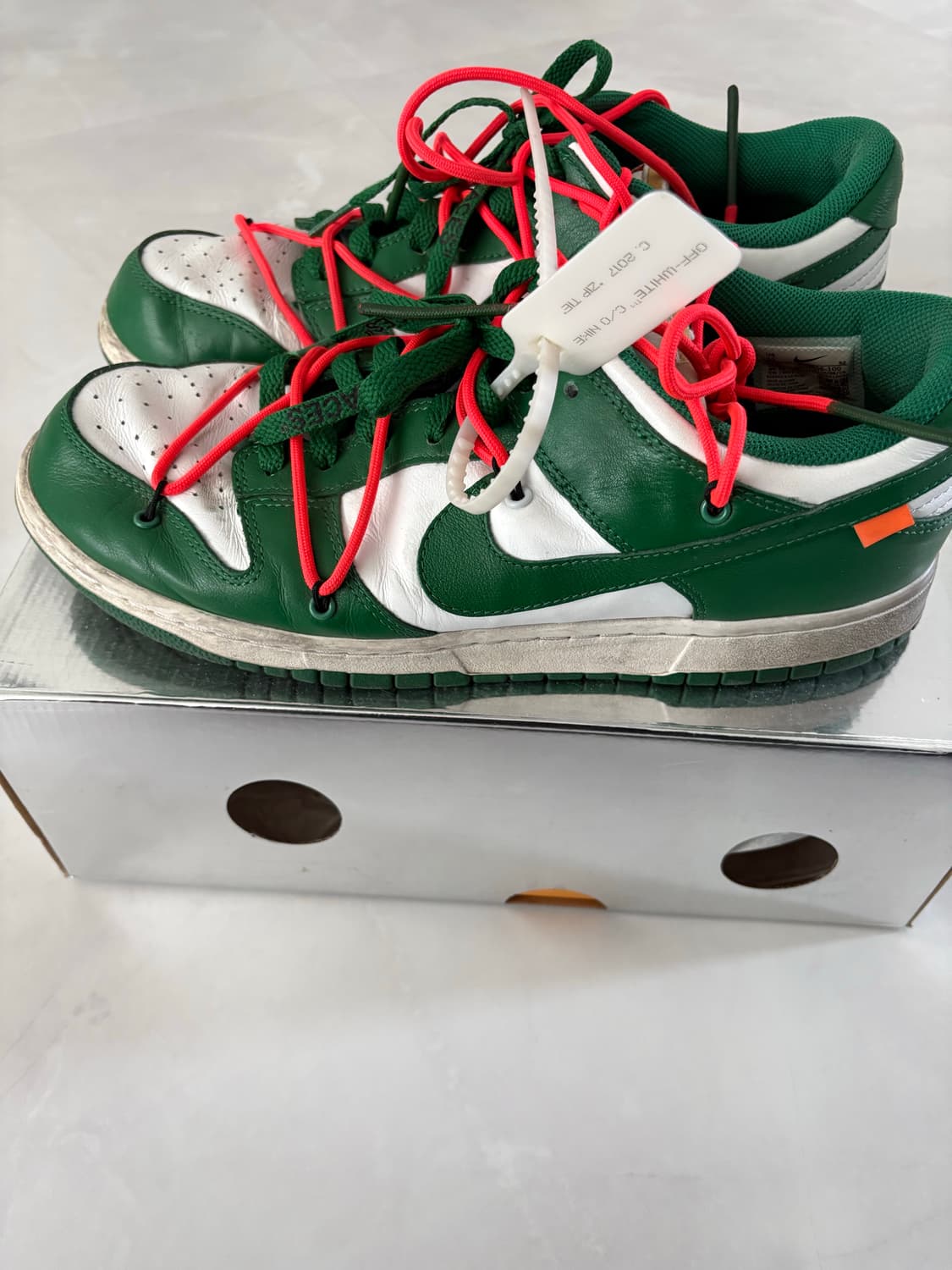 (네고O) 오프화이트 나이키 덩크 그린 상품이미지3