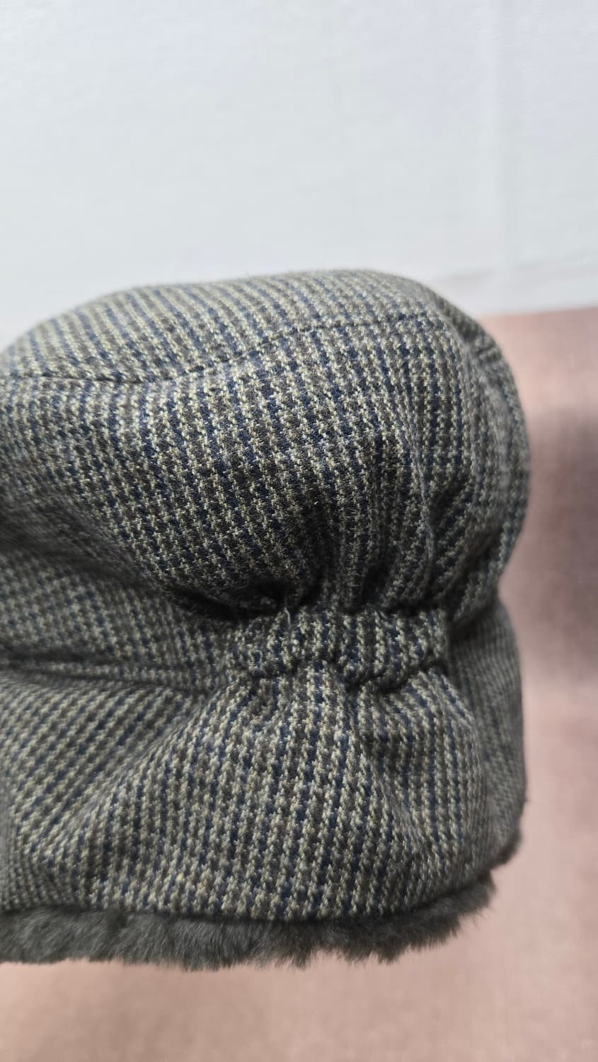 블랙앤화이트 체크무늬 귀달이 헌팅캡 상품이미지5