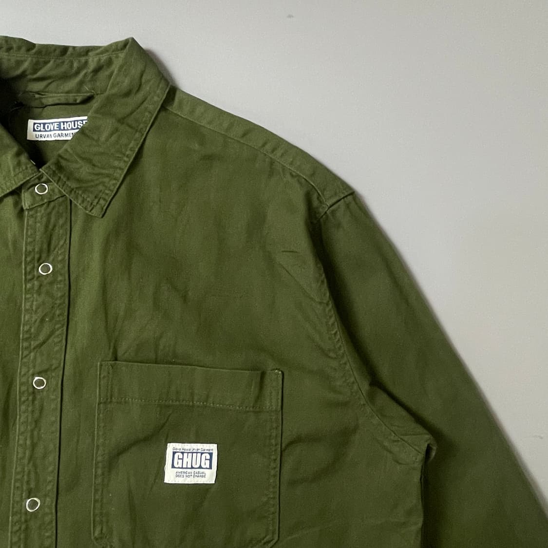JPN 글러브하우스 어반가먼트 딥카키 워크셔츠 3XL 상품이미지3