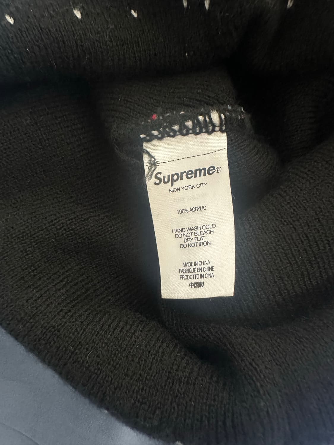 Supreme Snowman Beanie Black 슈프림 비니 상품이미지3