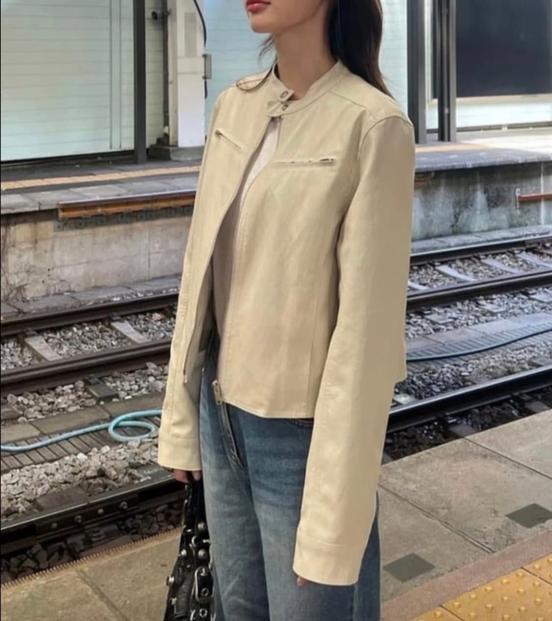 le 르 바이커 레더 자켓 상품이미지3