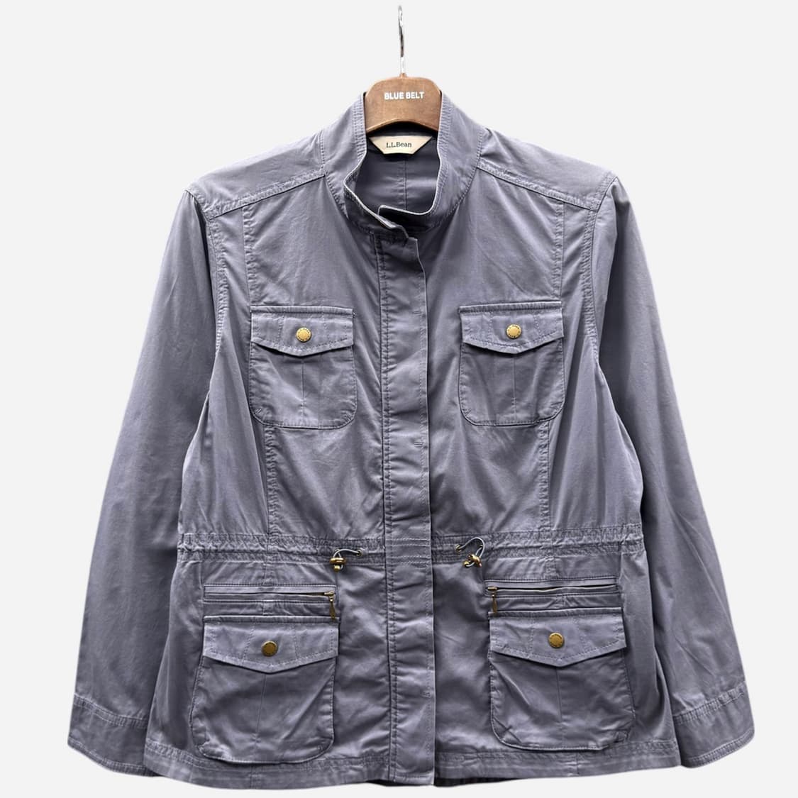 L.L Bean 사파리자켓 4포켓 드로우스트링 음각단추 디테일 블루 상품이미지1