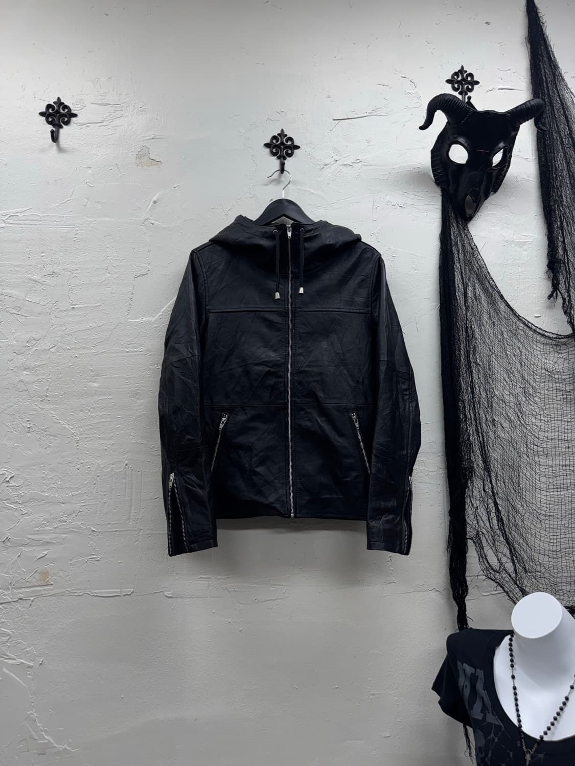Roshell 00s ninja hood leather jacket 상품이미지2