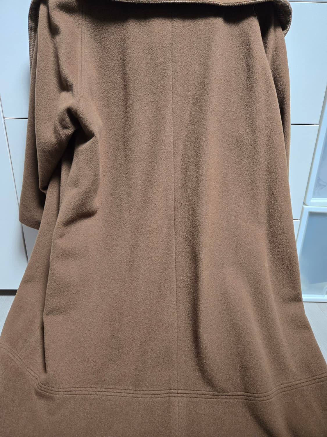 울캐시미어 머플러코트 카멜브라운색상 상품이미지2