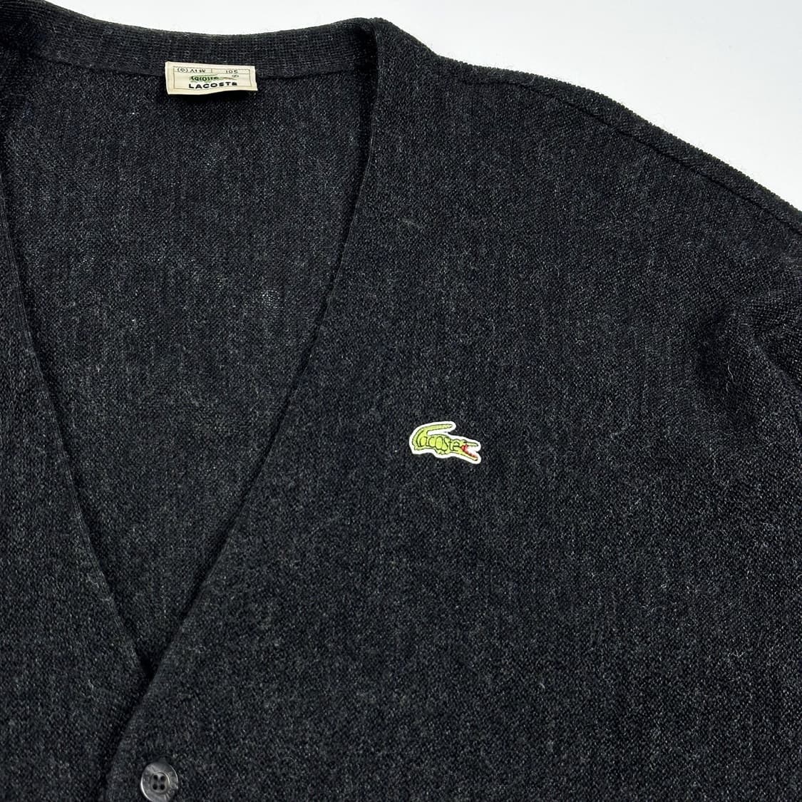 라코스테 크록 레트로 차콜 가디건 (XL) 상품이미지3