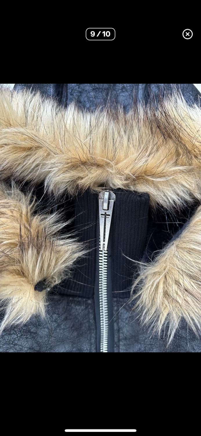 Distressed Faux Leather Jacket 상품이미지5