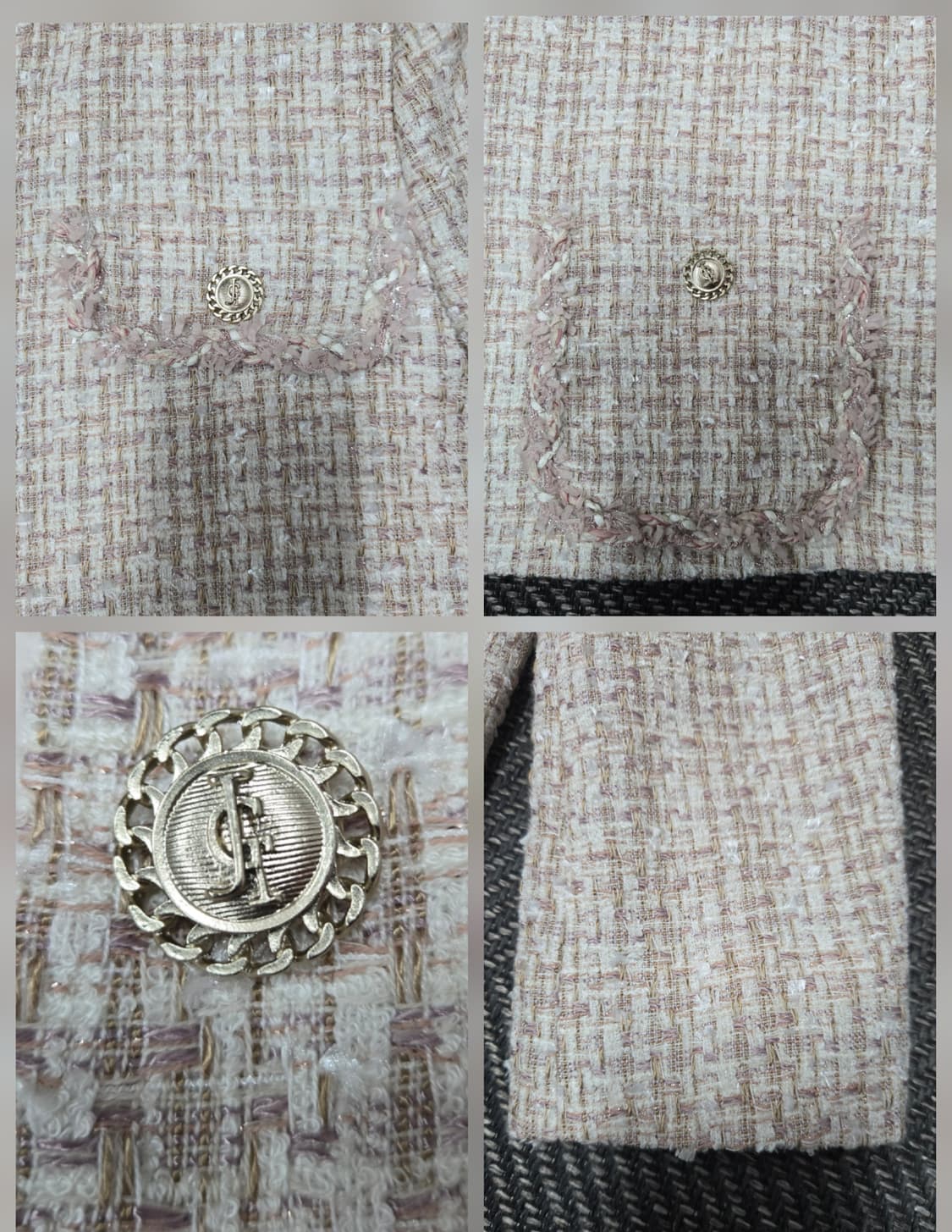 지고트 JIGOTT 핑크 트위드 자켓 상품이미지5