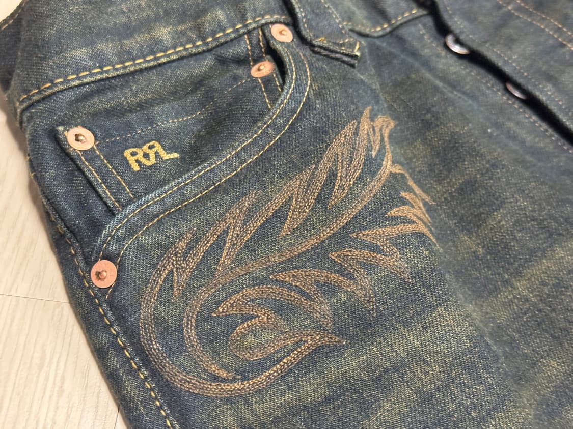 RRL 웨스턴 자수 데님 31x30 상품이미지3