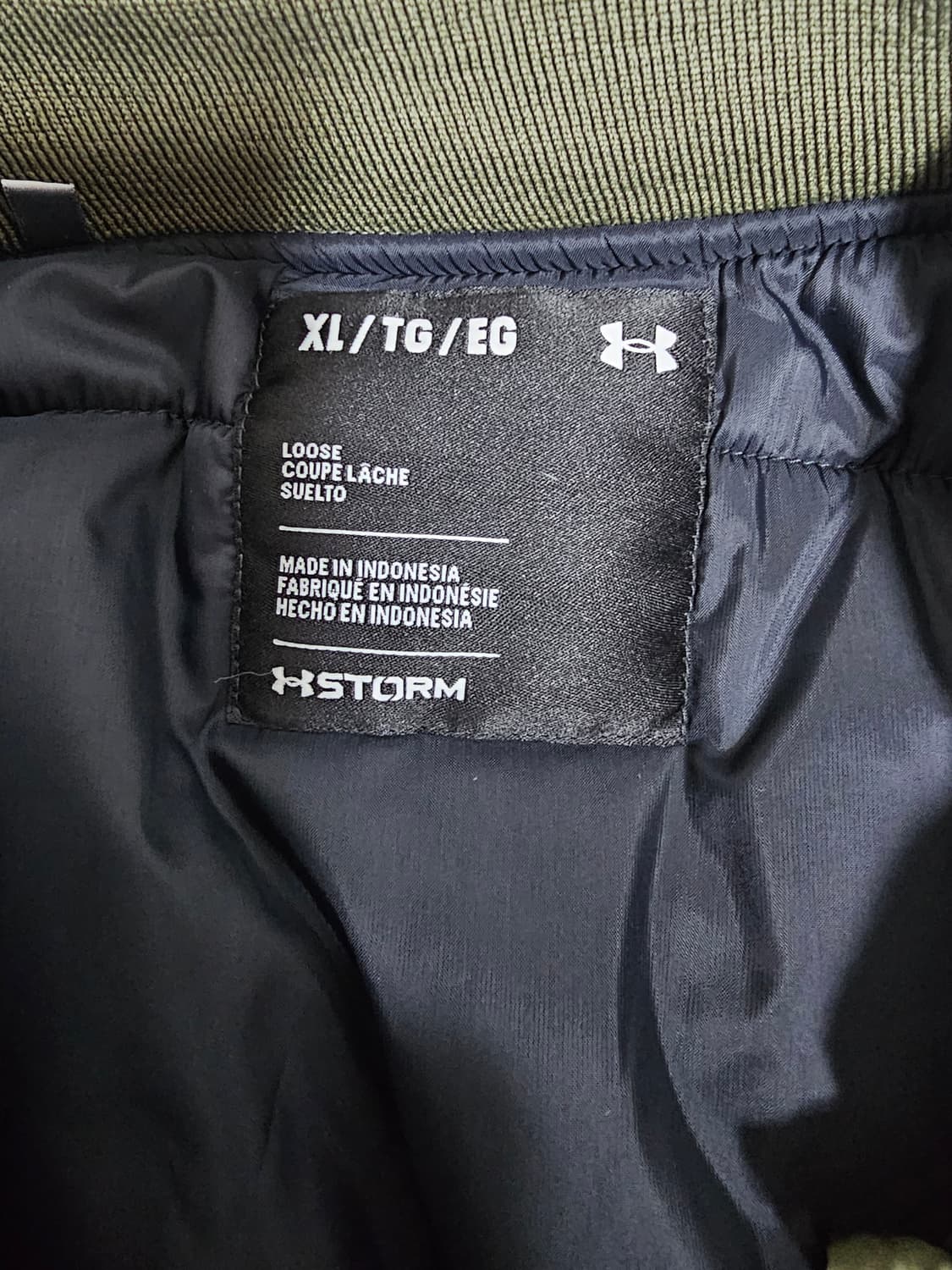 언더아머 프로젝트락 봄버 자켓 카키 XL 상품이미지3