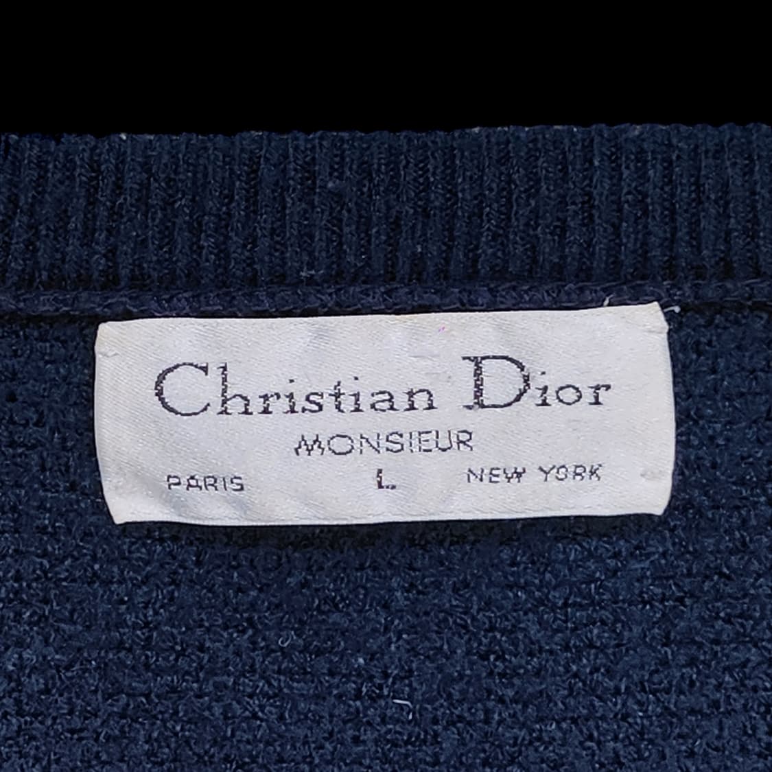 DIOR 크리스찬 디올 90s 빈티지 네이비 아크릴 니 상품이미지6