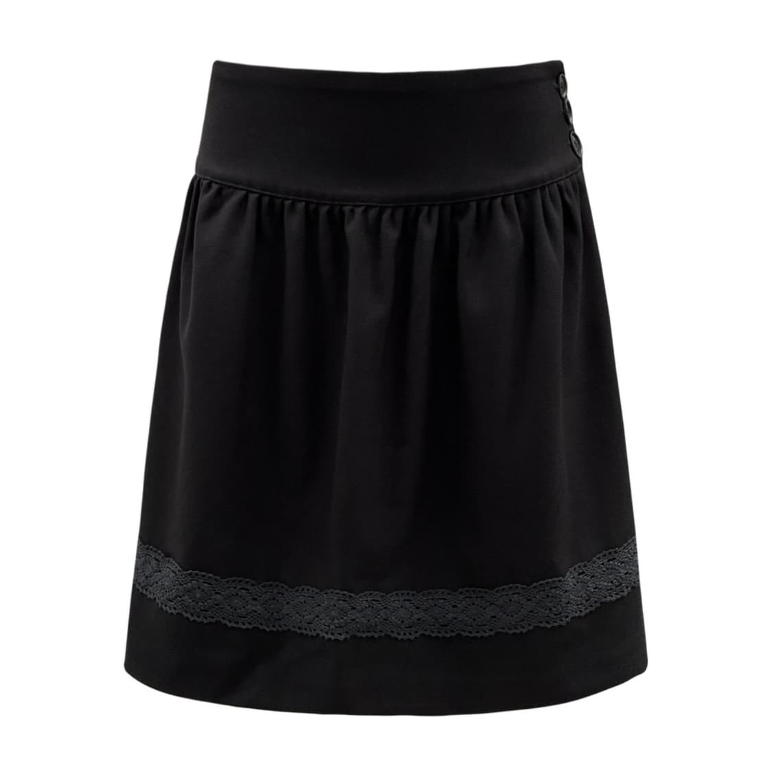 LACE MIDI SKIRT (BLACK) 상품이미지1