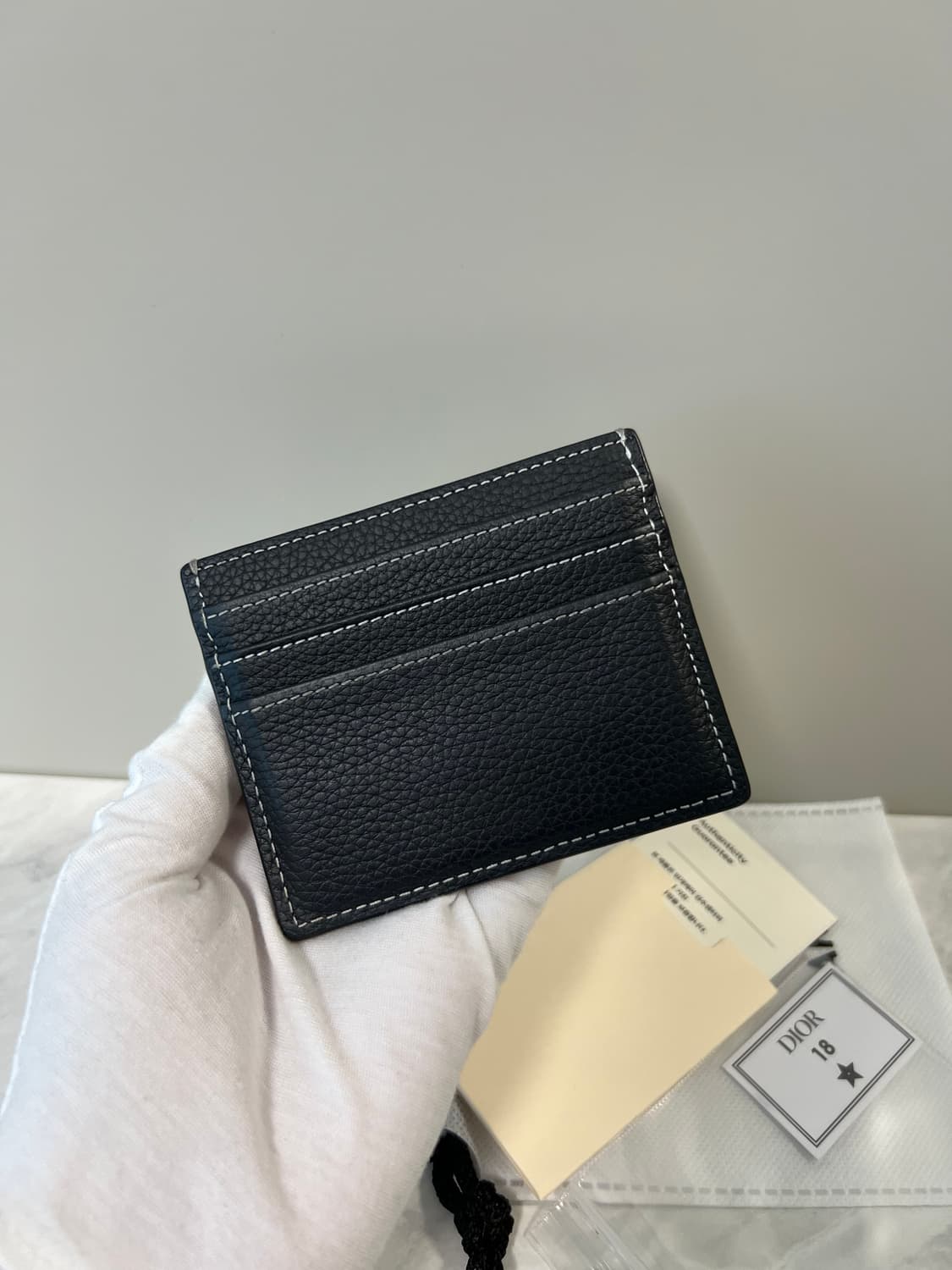 디올 새들 카드지갑 블랙 그레인 상품이미지2