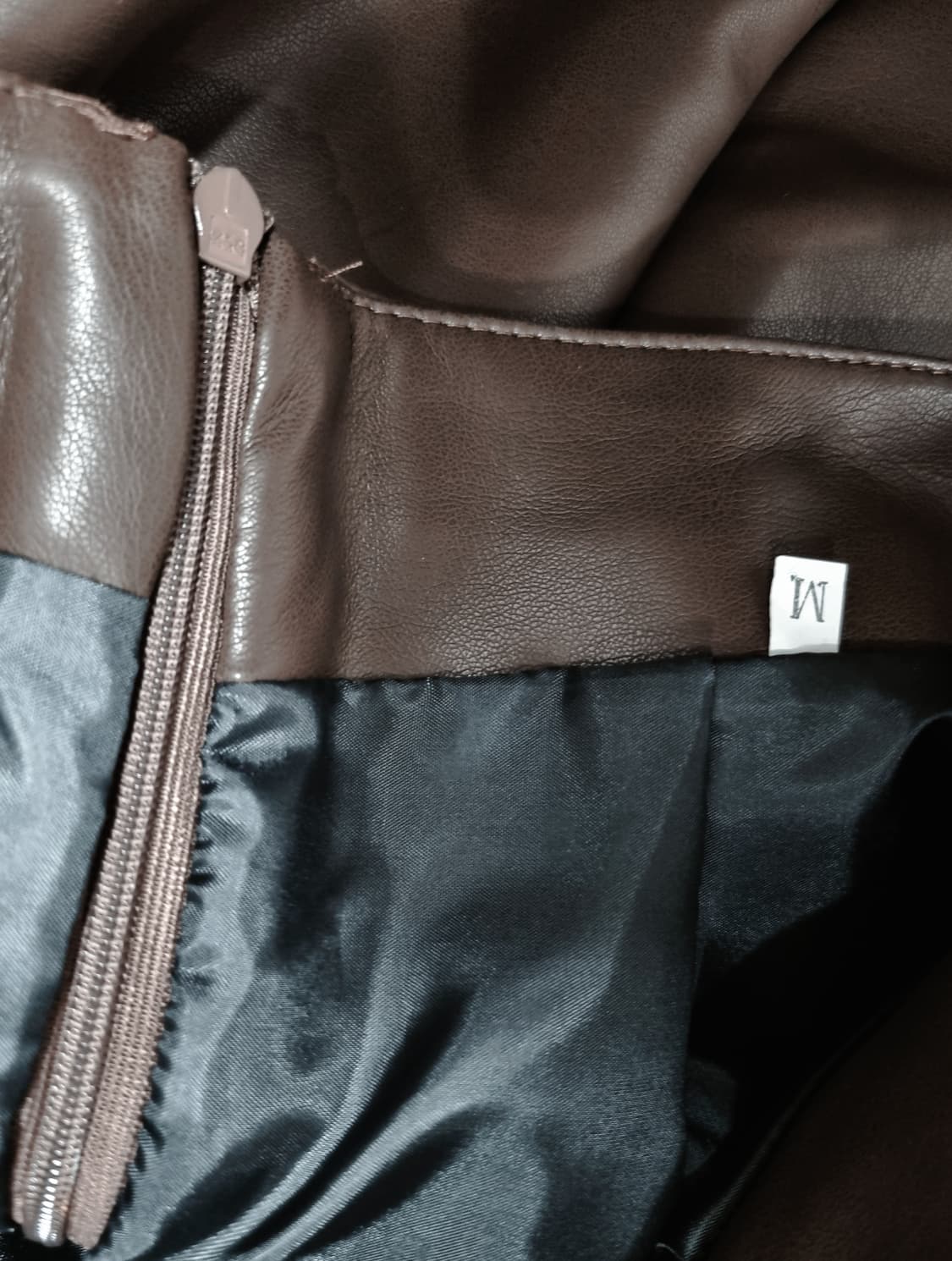 레더 언발란스 스커트(M) 상품이미지6