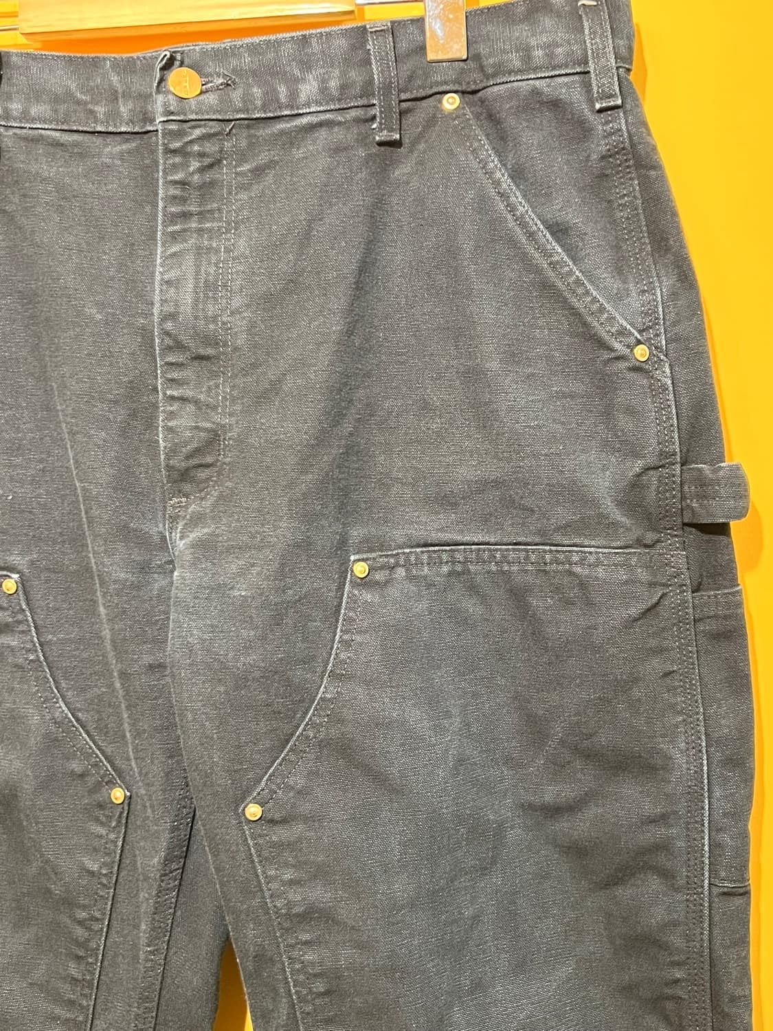 [36x32] 칼하트 USA 워크팬츠 더블니 B01 블랙 빈티지 페이드 상품이미지4