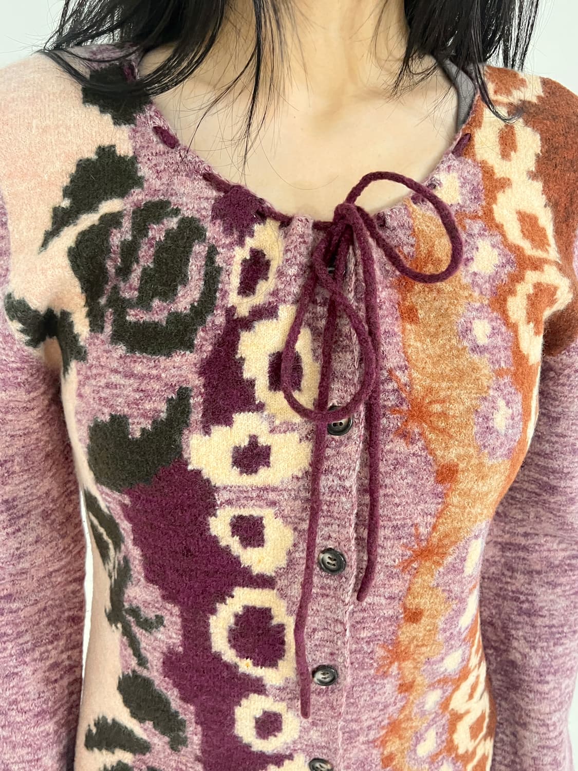 Tsumori chisato ethnic button knit top 상품이미지1