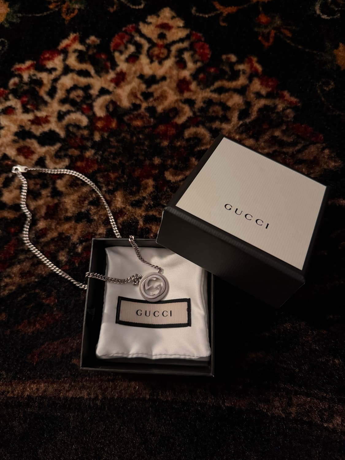 정품 구찌 목걸이 실버 상품이미지2