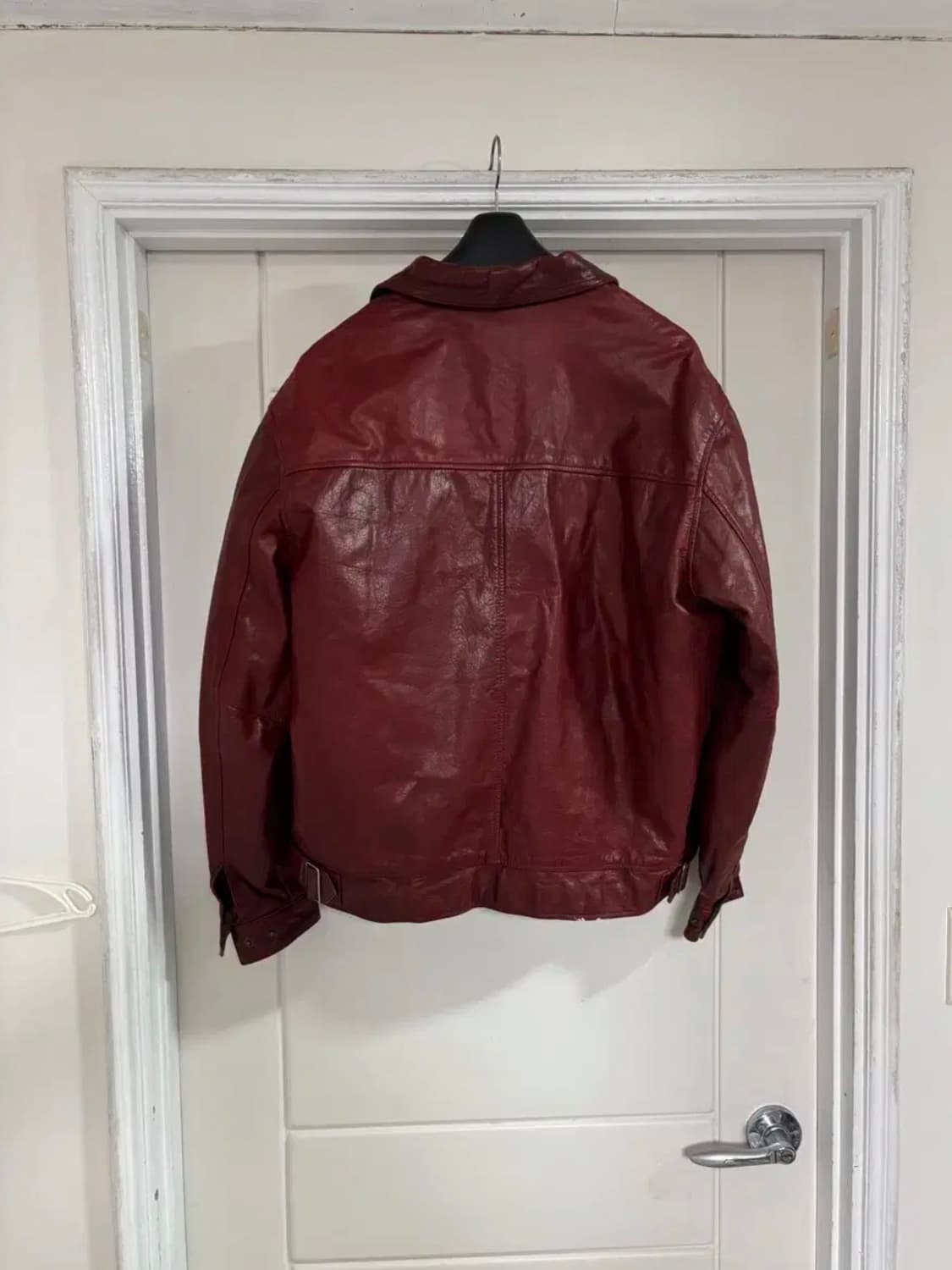 M. JULIAN / 레드 카우하이드 크롭 트러커 자켓 / 2xl 110 상품이미지2