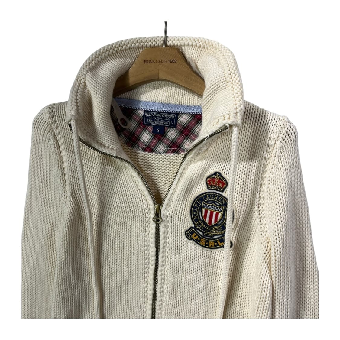 [POLO] 폴로진스 컴퍼니 크레스트 자수 니트 집업 상품이미지3