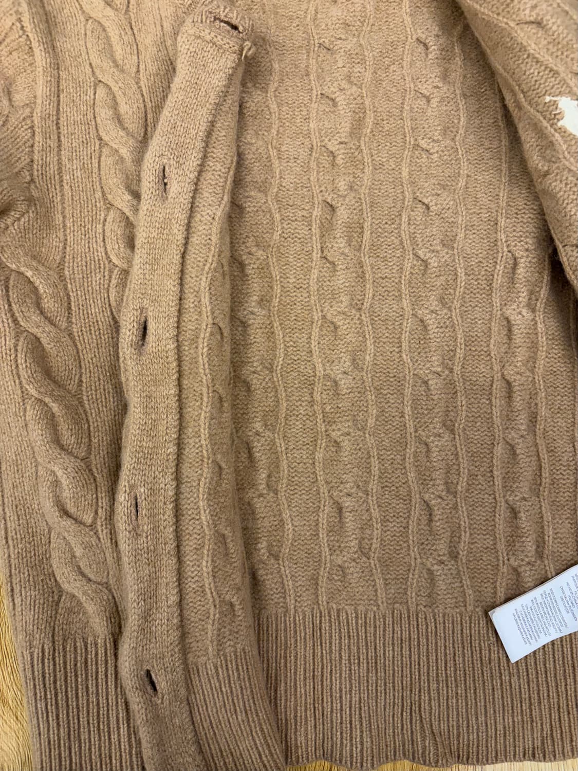 [xs]여성 폴로 랄프로렌 케이블 니트 가디건 베이지 상품이미지6