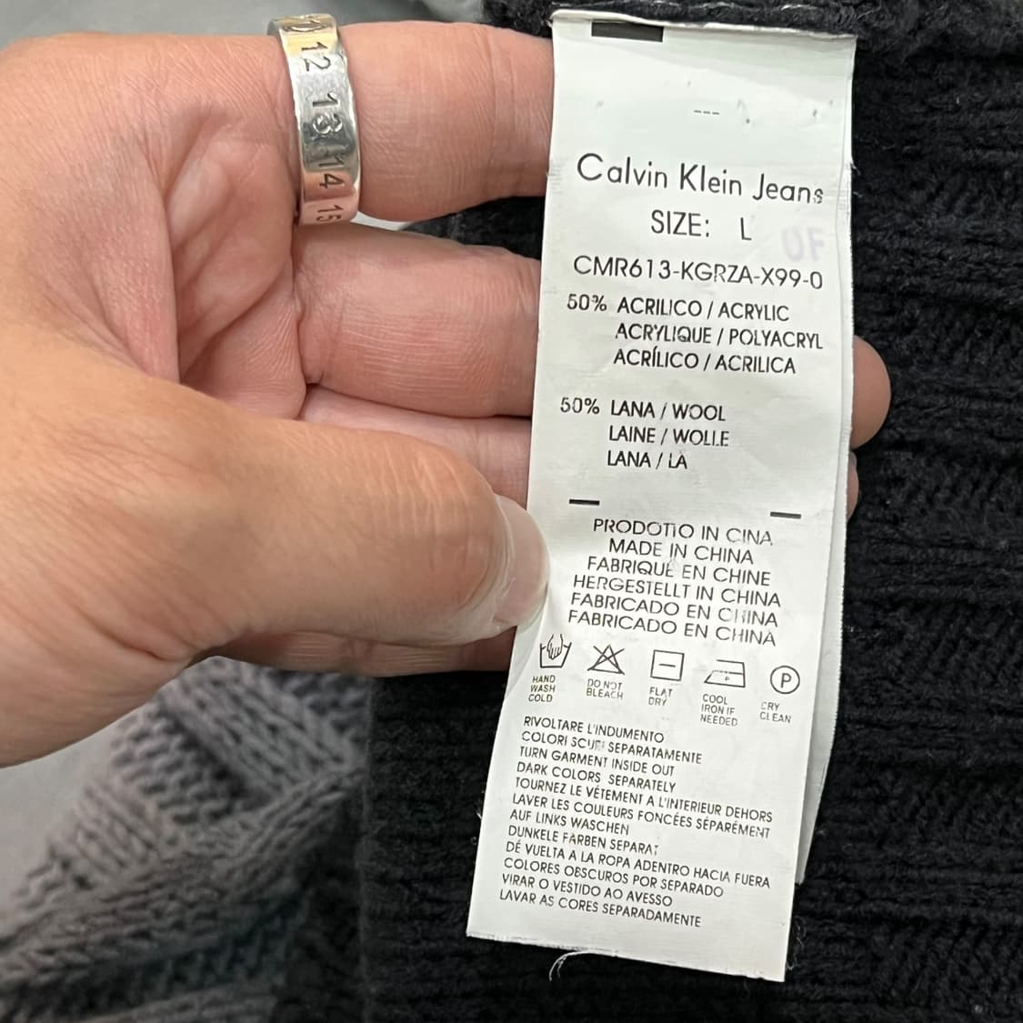  캘빈클라인 그라데이션 터틀넥 니트 y13884 상품이미지8