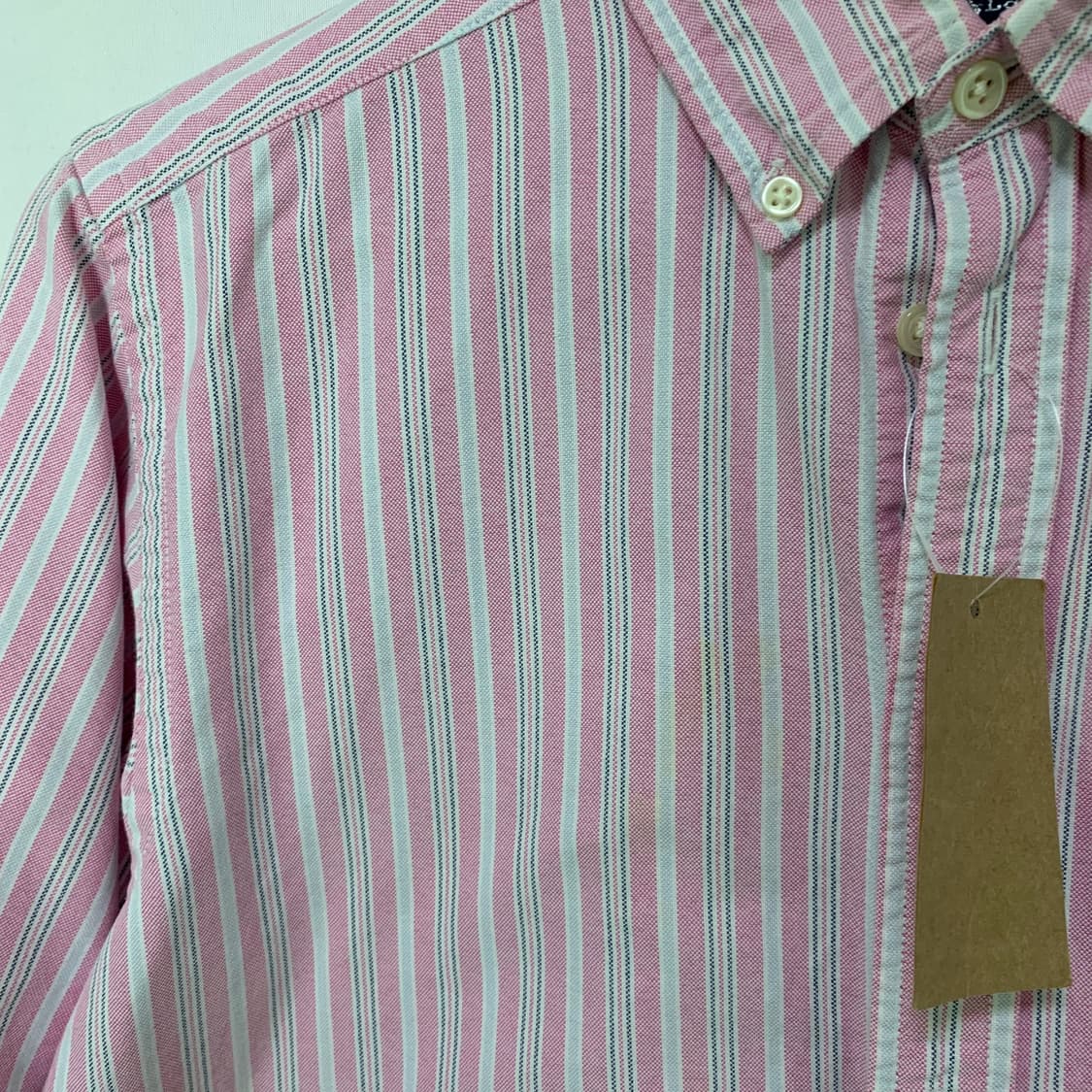 폴로 랄프로렌 스트라이프 셔츠 핑크 여성 L 빈티지 하이틴 00s 상품이미지5