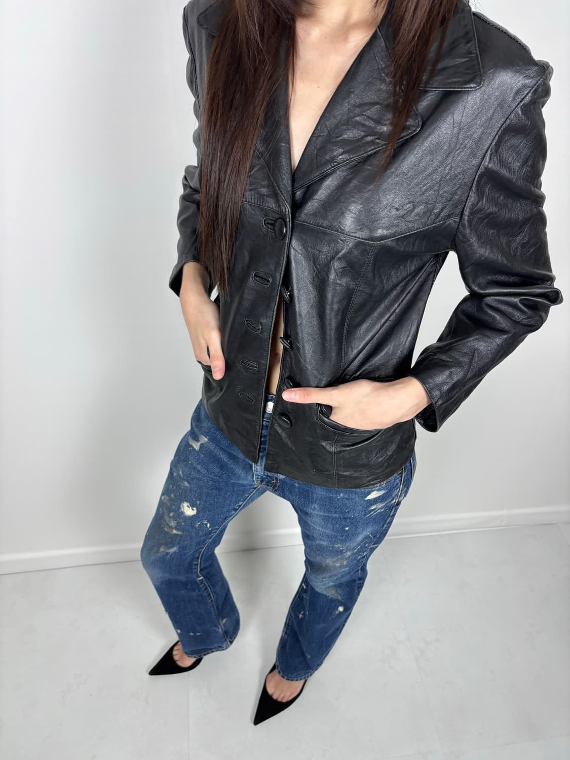 CRACKED LEATHER JACKET 상품이미지6