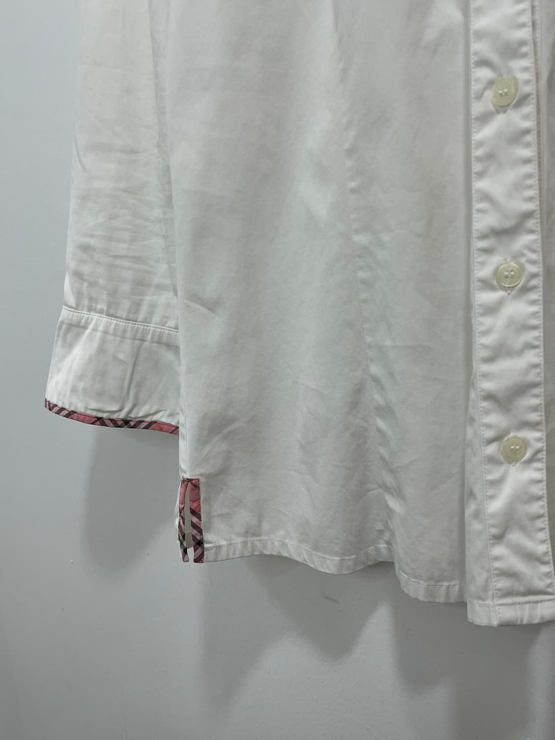 버버리 노바체크 핑크 셔츠 상품이미지7