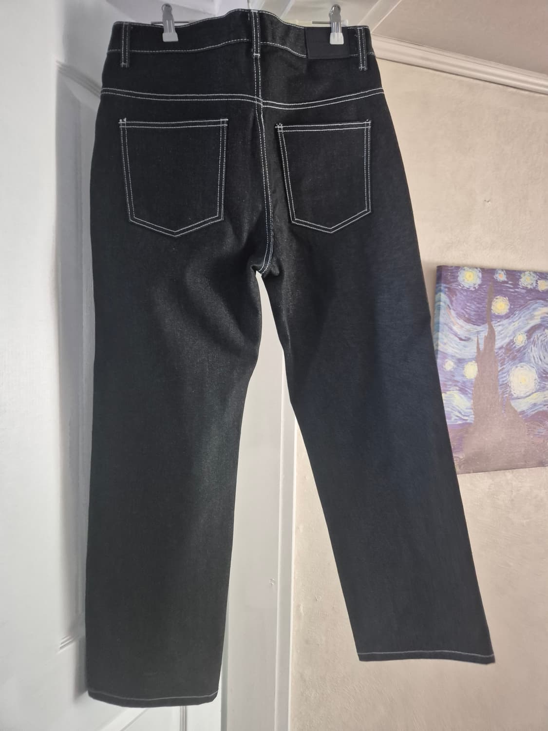 앳더모먼트 블랙 데님 바지 L  상품이미지4