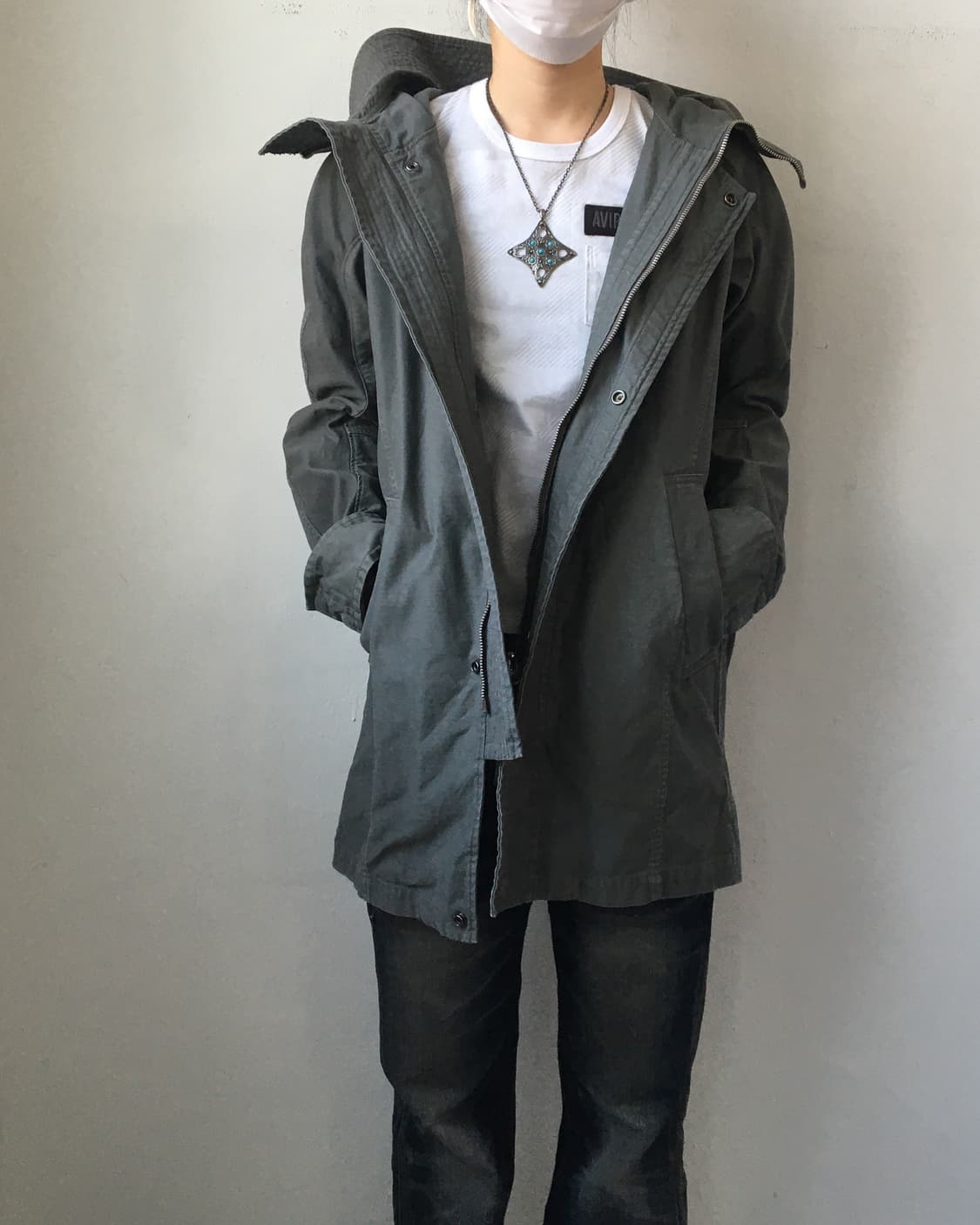 Zucca high neck hood filed jacket 상품이미지6