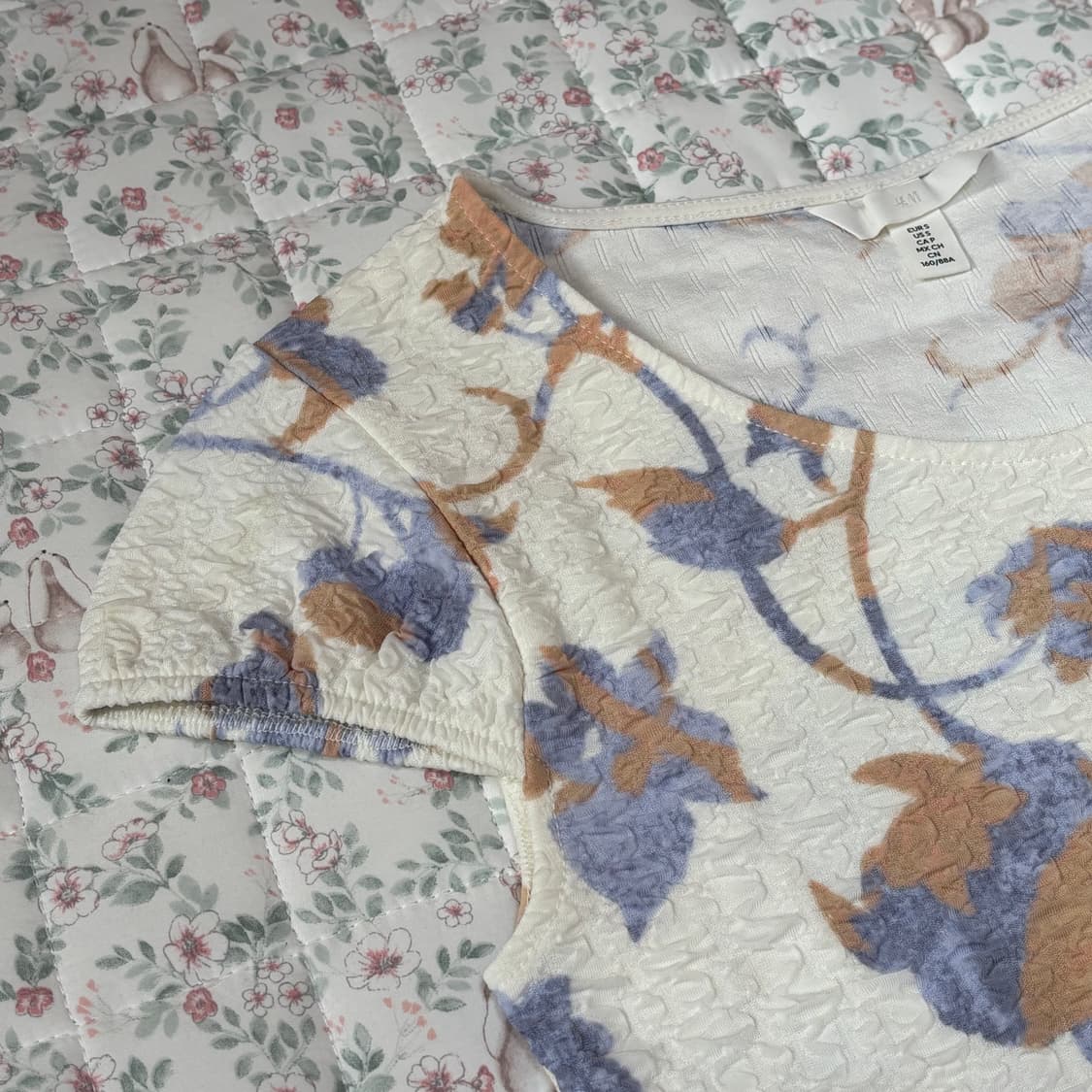 h&m 에이치앤엠 텍스처 저지 탑 (새상품) 상품이미지3