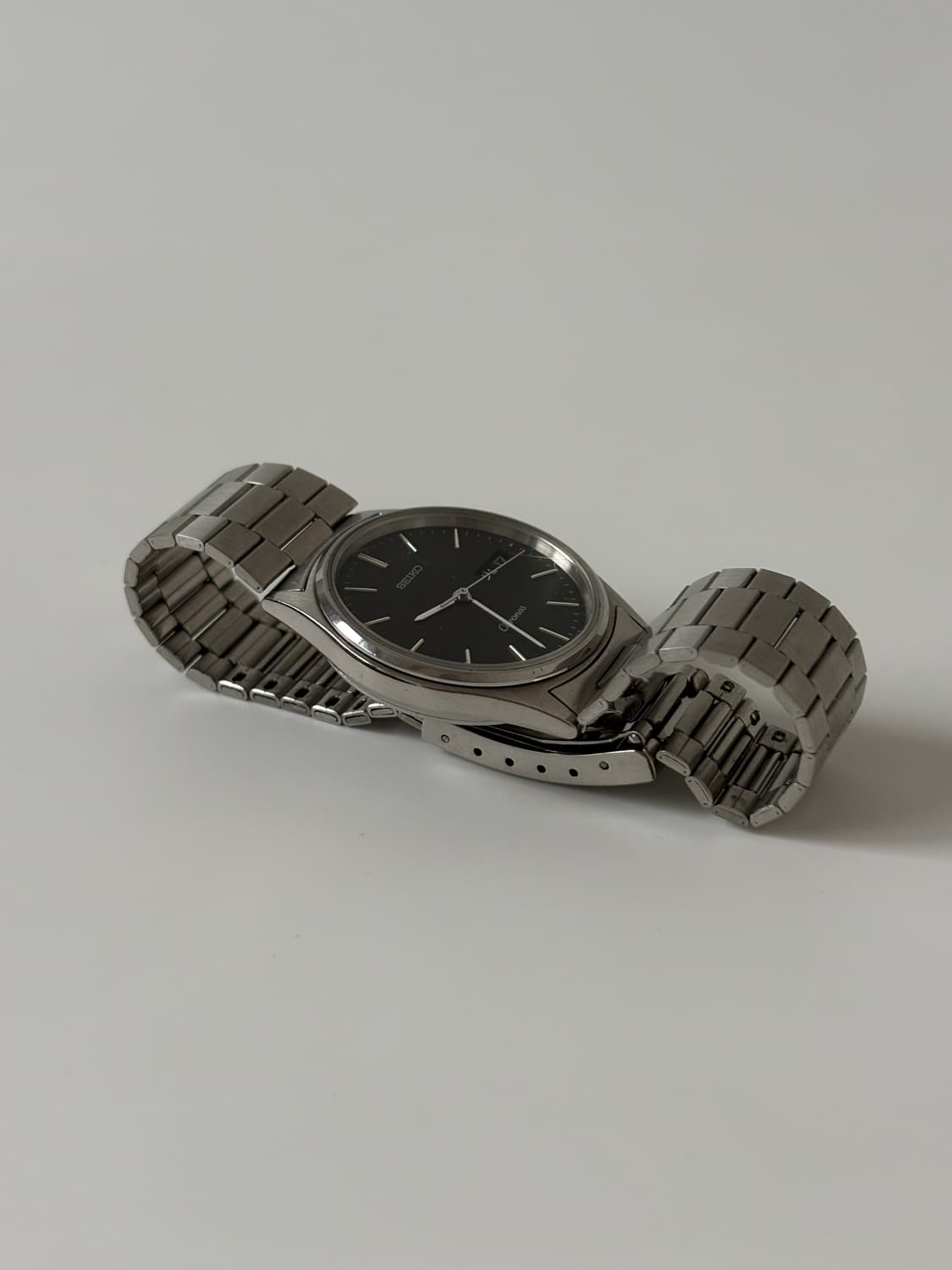 1980s Chronos Black Dial Silver Quartz 상품이미지7
