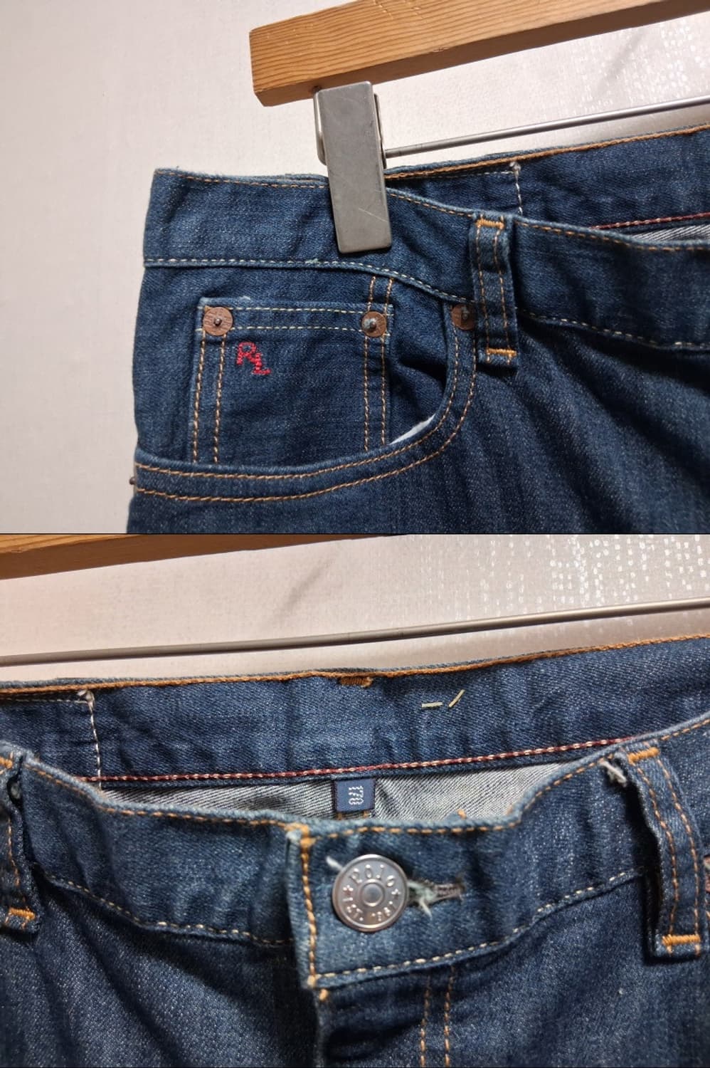 일본빈티지 폴로 청바지 여성 32 33 반골반핏
 상품이미지3