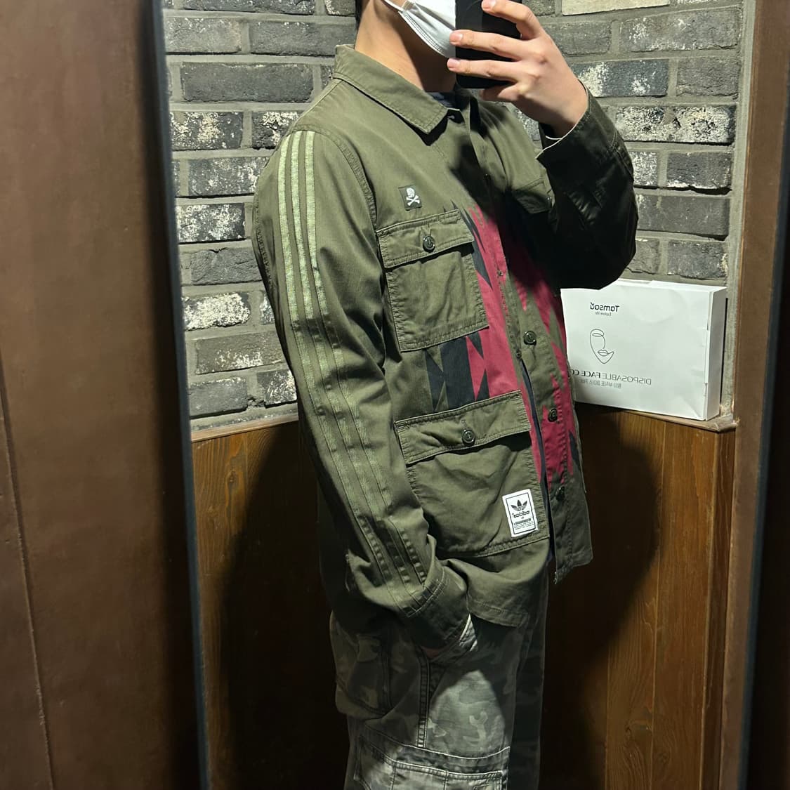 XL) 아디다스 x 네이버후드 나바호 밀리터리 셔츠 자켓 상품이미지10