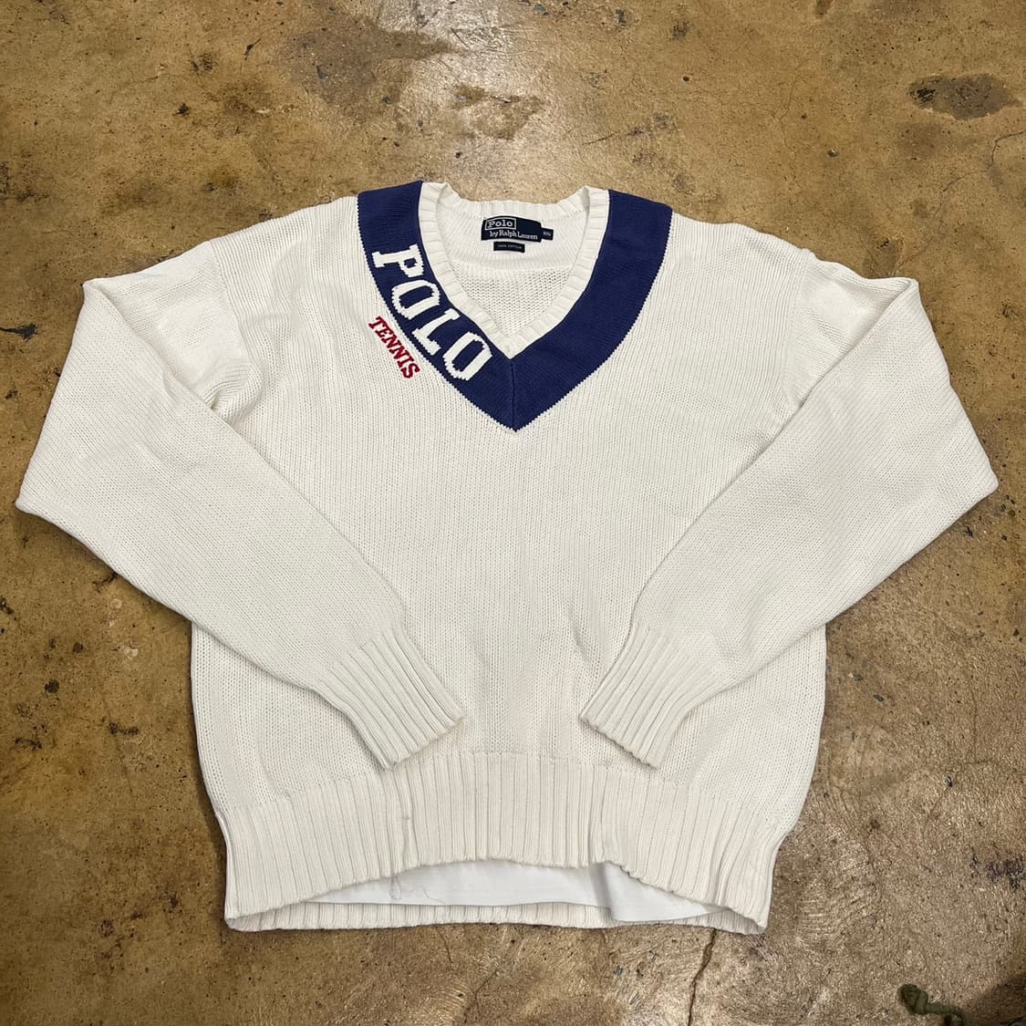 [정품/105] 폴로 랄프로렌 테니스 크리켓 브이넥 니트 b8 상품이미지2