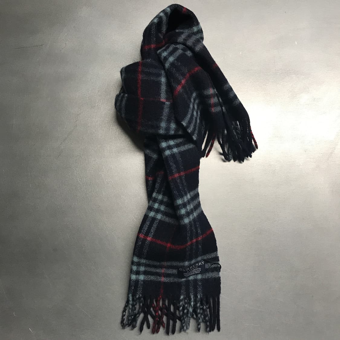 버버리 정품 램스울 머플러 네이비 상품이미지1