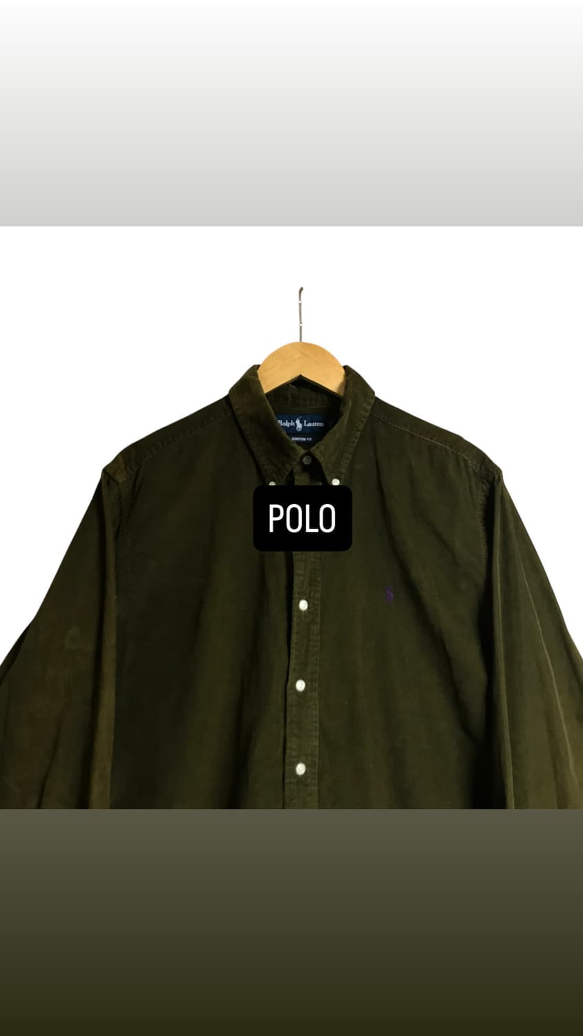폴로 랄프로렌 골덴 카키톤 얇은셔츠 상품이미지1