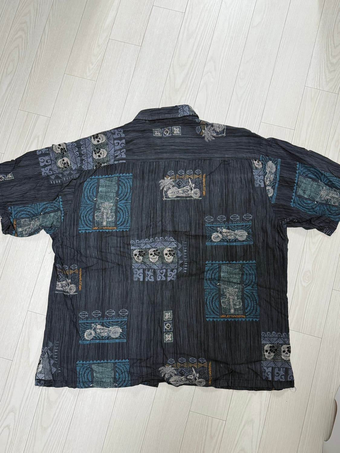 할리 데이비슨 하와이안 셔츠 2XL 상품이미지4